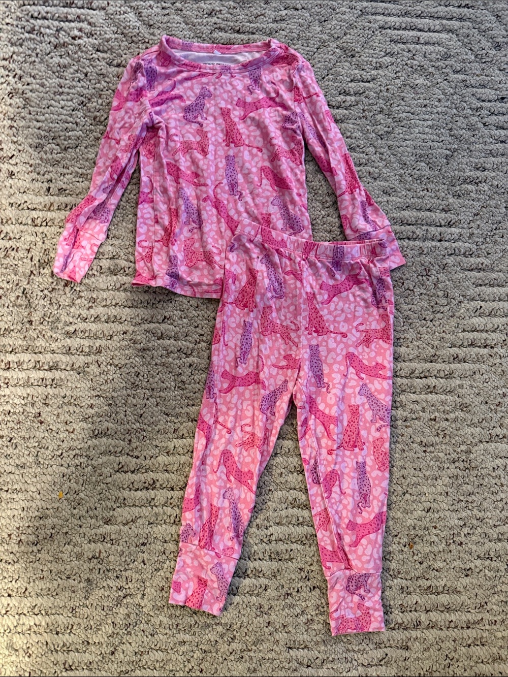 Posh Peanut Pink and Purple Dolphin Print Kids Pajama Set